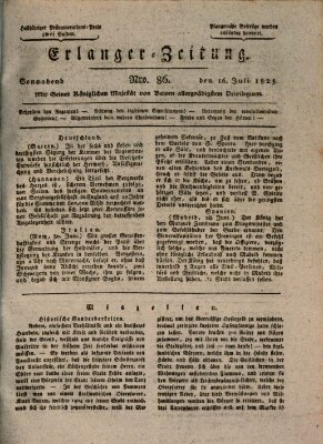 Erlanger Zeitung (Erlanger Real-Zeitung) Samstag 16. Juli 1825