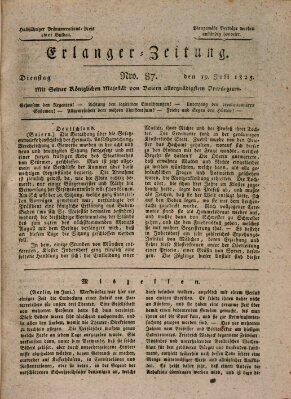 Erlanger Zeitung (Erlanger Real-Zeitung) Dienstag 19. Juli 1825