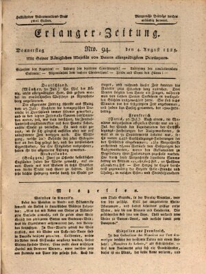 Erlanger Zeitung (Erlanger Real-Zeitung) Donnerstag 4. August 1825