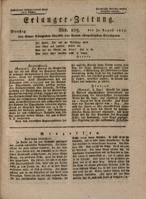 Erlanger Zeitung (Erlanger Real-Zeitung) Dienstag 30. August 1825