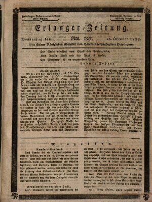 Erlanger Zeitung (Erlanger Real-Zeitung) Donnerstag 20. Oktober 1825