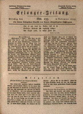 Erlanger Zeitung (Erlanger Real-Zeitung) Dienstag 8. November 1825