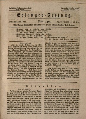 Erlanger Zeitung (Erlanger Real-Zeitung) Samstag 19. November 1825