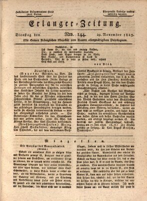 Erlanger Zeitung (Erlanger Real-Zeitung) Dienstag 29. November 1825