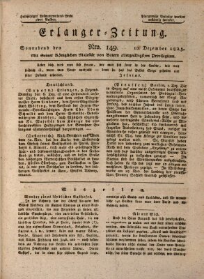 Erlanger Zeitung (Erlanger Real-Zeitung) Samstag 10. Dezember 1825