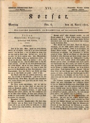 Erlanger Zeitung (Erlanger Real-Zeitung) Montag 18. April 1825