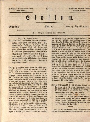 Erlanger Zeitung (Erlanger Real-Zeitung) Montag 25. April 1825