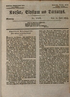 Erlanger Zeitung (Erlanger Real-Zeitung) Montag 18. Juli 1825