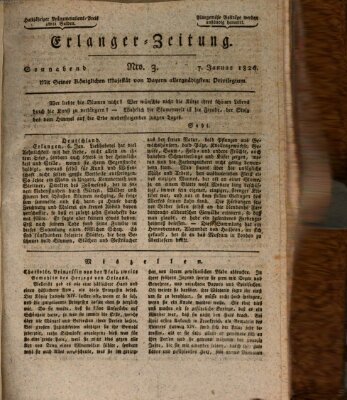 Erlanger Zeitung (Erlanger Real-Zeitung) Samstag 7. Januar 1826