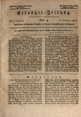 Erlanger Zeitung (Erlanger Real-Zeitung) Dienstag 10. Januar 1826