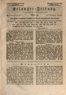 Erlanger Zeitung (Erlanger Real-Zeitung) Samstag 21. Januar 1826