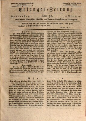 Erlanger Zeitung (Erlanger Real-Zeitung) Donnerstag 9. März 1826