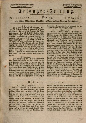 Erlanger Zeitung (Erlanger Real-Zeitung) Samstag 18. März 1826