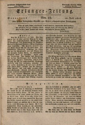 Erlanger Zeitung (Erlanger Real-Zeitung) Samstag 22. Juli 1826