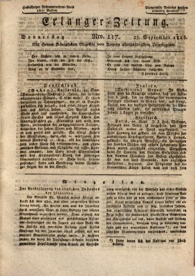 Erlanger Zeitung (Erlanger Real-Zeitung) Donnerstag 28. September 1826