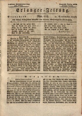 Erlanger Zeitung (Erlanger Real-Zeitung) Samstag 30. September 1826