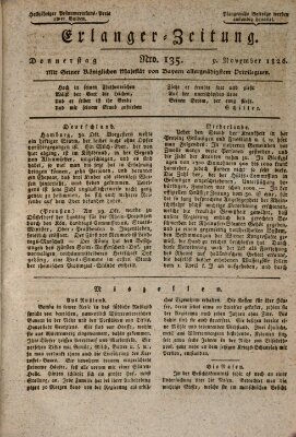 Erlanger Zeitung (Erlanger Real-Zeitung) Donnerstag 9. November 1826