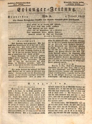 Erlanger Zeitung (Erlanger Real-Zeitung) Donnerstag 4. Januar 1827