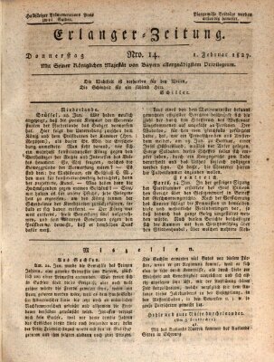 Erlanger Zeitung (Erlanger Real-Zeitung) Donnerstag 1. Februar 1827