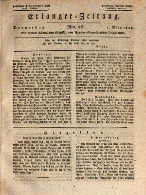 Erlanger Zeitung (Erlanger Real-Zeitung) Donnerstag 1. März 1827