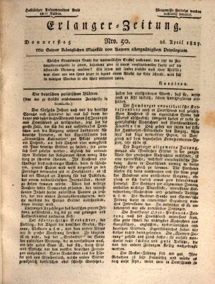 Erlanger Zeitung (Erlanger Real-Zeitung) Donnerstag 26. April 1827