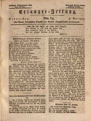 Erlanger Zeitung (Erlanger Real-Zeitung) Donnerstag 31. Mai 1827