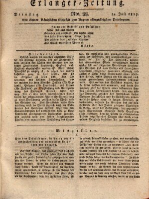 Erlanger Zeitung (Erlanger Real-Zeitung) Dienstag 24. Juli 1827