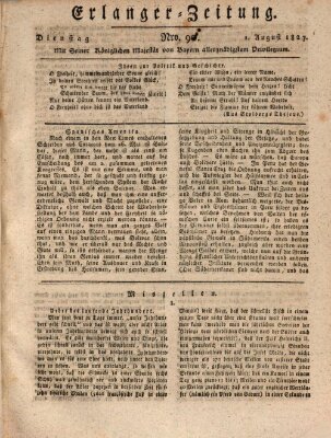 Erlanger Zeitung (Erlanger Real-Zeitung) Mittwoch 1. August 1827