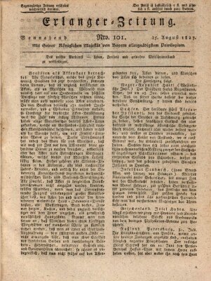 Erlanger Zeitung (Erlanger Real-Zeitung) Samstag 25. August 1827