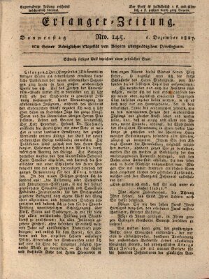 Erlanger Zeitung (Erlanger Real-Zeitung) Donnerstag 6. Dezember 1827