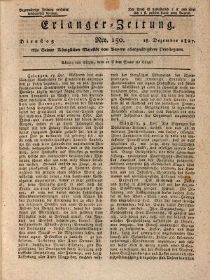 Erlanger Zeitung (Erlanger Real-Zeitung) Dienstag 18. Dezember 1827