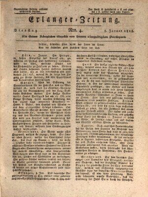 Erlanger Zeitung (Erlanger Real-Zeitung) Dienstag 8. Januar 1828