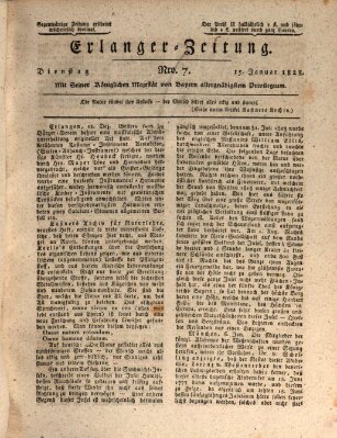 Erlanger Zeitung (Erlanger Real-Zeitung) Dienstag 15. Januar 1828