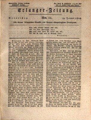 Erlanger Zeitung (Erlanger Real-Zeitung) Donnerstag 24. Januar 1828