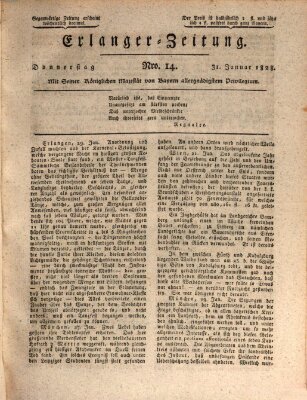 Erlanger Zeitung (Erlanger Real-Zeitung) Donnerstag 31. Januar 1828