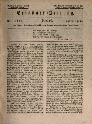 Erlanger Zeitung (Erlanger Real-Zeitung) Dienstag 5. Februar 1828