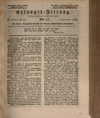 Erlanger Zeitung (Erlanger Real-Zeitung) Donnerstag 7. Februar 1828