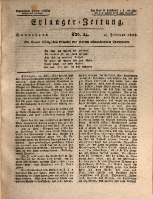 Erlanger Zeitung (Erlanger Real-Zeitung) Samstag 23. Februar 1828