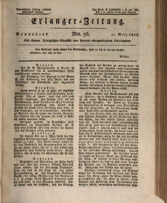 Erlanger Zeitung (Erlanger Real-Zeitung) Samstag 22. März 1828