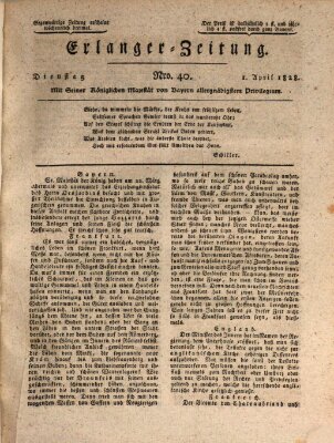 Erlanger Zeitung (Erlanger Real-Zeitung) Dienstag 1. April 1828