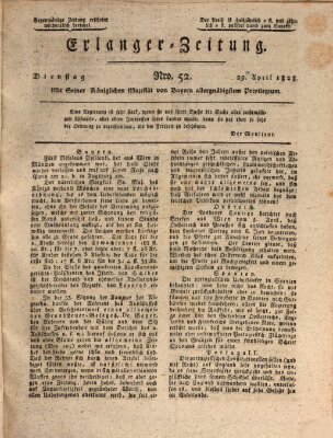 Erlanger Zeitung (Erlanger Real-Zeitung) Dienstag 29. April 1828