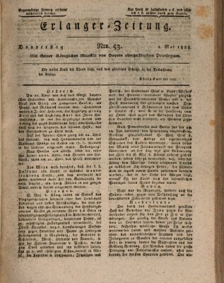 Erlanger Zeitung (Erlanger Real-Zeitung) Donnerstag 1. Mai 1828