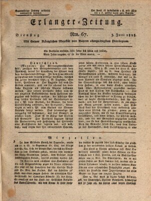 Erlanger Zeitung (Erlanger Real-Zeitung) Dienstag 3. Juni 1828