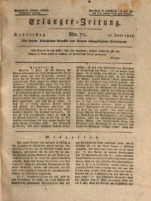 Erlanger Zeitung (Erlanger Real-Zeitung) Donnerstag 12. Juni 1828