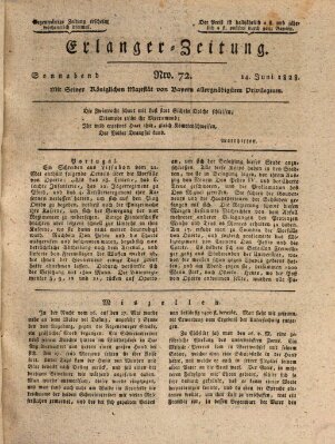 Erlanger Zeitung (Erlanger Real-Zeitung) Samstag 14. Juni 1828