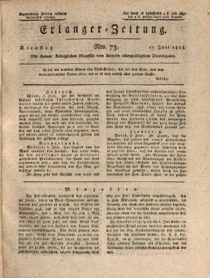 Erlanger Zeitung (Erlanger Real-Zeitung) Dienstag 17. Juni 1828