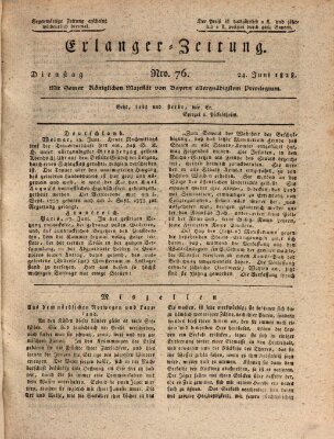 Erlanger Zeitung (Erlanger Real-Zeitung) Dienstag 24. Juni 1828