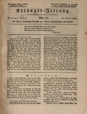 Erlanger Zeitung (Erlanger Real-Zeitung) Donnerstag 26. Juni 1828