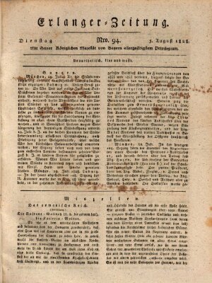 Erlanger Zeitung (Erlanger Real-Zeitung) Dienstag 5. August 1828