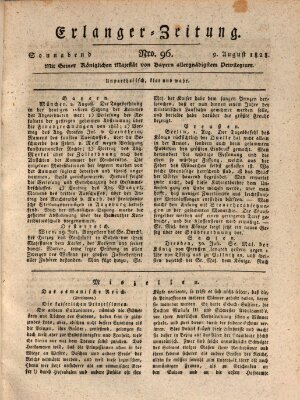 Erlanger Zeitung (Erlanger Real-Zeitung) Samstag 9. August 1828